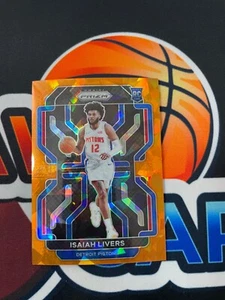 2021-22 Prizm Isaiah Livers Rookie Card Orange Cracked Ice #296 Pistons - Picture 1 of 2