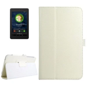 Wallet Case Flip Tasche Schutz Cover Etui für Tablet ASUS Fonepad 7 FE375CG Weiß - Bild 1 von 6