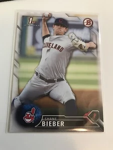 2016 Bowman Draft Shane Bieber 1st RC Cleveland Indians BD-68 - Picture 1 of 2