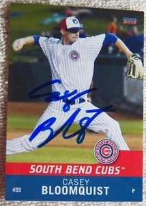 Chicago Cubs Casey Bloomquist Signed 2016 Choice South Bend Cubs Card Auto - Imagen 1 de 1