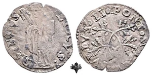 STATO PONTIFICIO Roma Quattrino RARO Papa Giulio II (1503-1513) - Foto 1 di 4