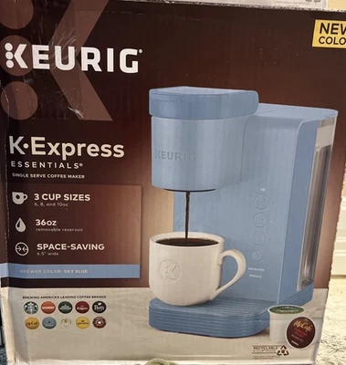 Keurig Coffee Maker K-Express Essentials Single Serve K-Cup Pod Sky Blue 36 Oz - Image 1 of 3