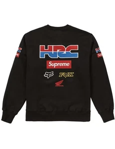 Supreme Honda Fox Racing Crewneck Black S FW19 Brand New Sealed - Bild 1 von 2