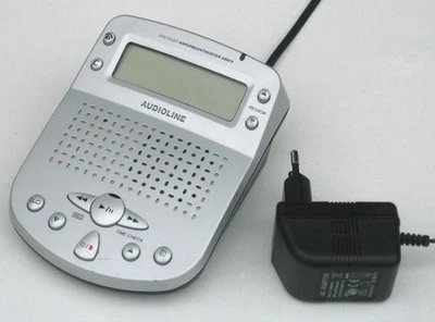 Audioline AB 878 ▪ Anrufbeantworter digital, silber, LC-Display, CLIP, AB - Bild 1 von 3