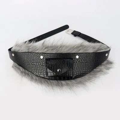 Cintura ancha retro medieval para mujer elegante de piel sintética PU Foto 1 de 4