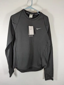 Men's M Nike Therma-Fit Element Repel Running Crew Top Blackout FB8567-010 - Picture 1 of 9