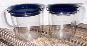2 Tupperware #2271 Verter Sobre Café Repuesto Taza Única con Tapa Posavasos Nuevo de Lote Antiguo - Imagen 1 de 2