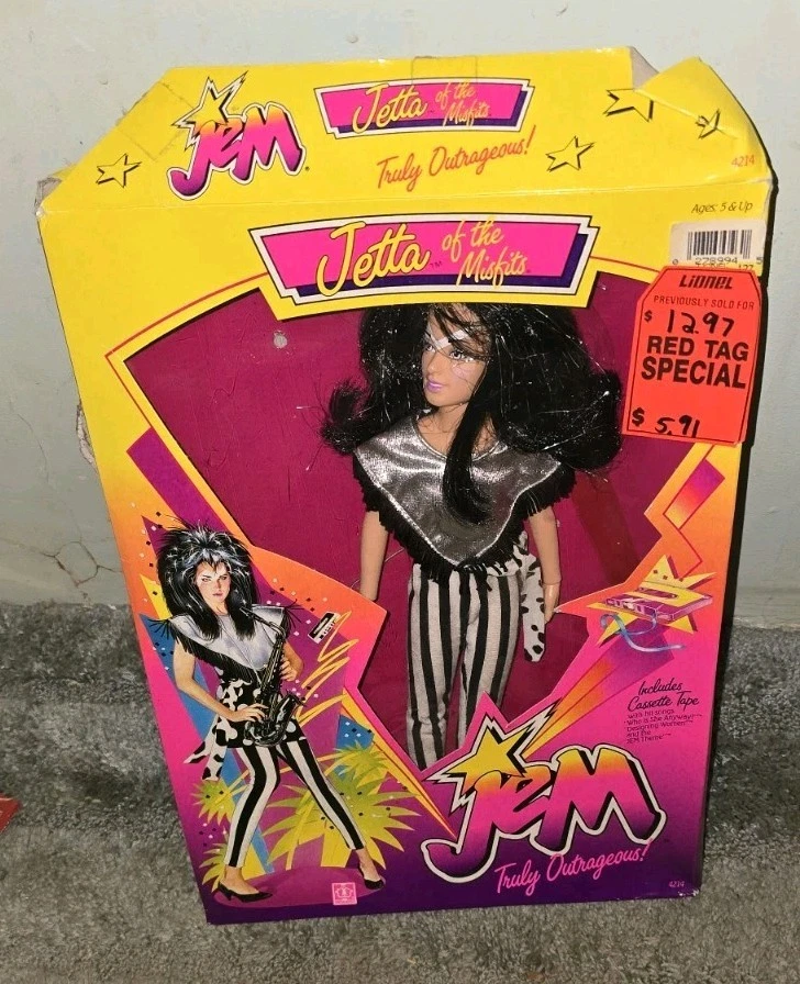  Hasbro 1986 ORIG 80s Jetta Misfits Jem Hologramas 12.5" Muñeca Con Caja LEER Foto 1 de 3