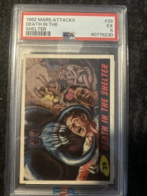 1962 Mars Attacks #29 Death in the Shelter PSA  GRADED 5 EX - Image 1 of 2
