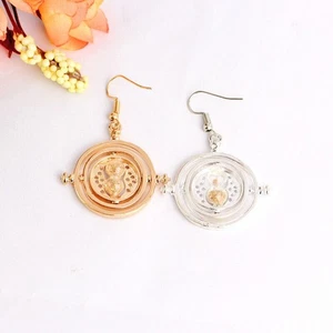 Earrings potter vintage Fashion time Ear turner Harry Stud hourglass rotating - Picture 1 of 4