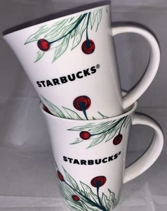 STARBUCKS 2020 Christmas Holiday Red Berries & Leaves Set - Picture 1 of 9