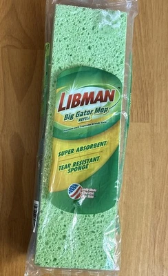 LIBMAN BIG GATOR MOP REFILL #03961 Mop Pad Refill Sponge Super Absorbent Sealed - Image 1 of 2