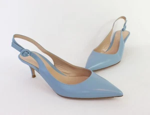Gianvito Rossi Auth NWOB Pale Blue Robbie 55 Slingback Heel Shoe 39 1/2 9.5 - Picture 1 of 6
