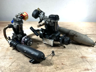 O.S. FS-26S-C,FS-40S-CX 4 Cycle Glow Engine w/Muffler for 1/10 R/C car, used f/s - Image 1 of 4