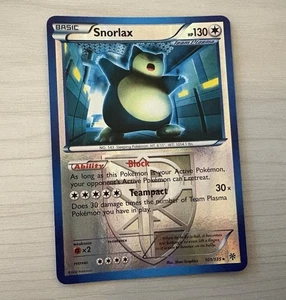 Pokemon TCG Snorlax Plasma Storm 101/135 Reverse Holo Rare - Picture 1 of 8