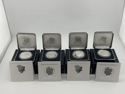 2024 Morgan & Peace Silver Dollar (4) Coin Set BU/Proof Philadelphia & San Fran. - Image 1 of 4