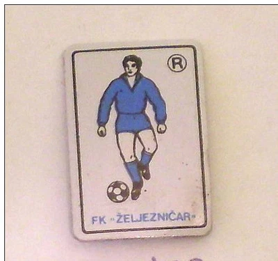 🔴FOOTBALL - Soccer Club FK ZELJEZNICAR Sarajevo Bosnia-club's jersey pin badge - Image 1 of 2