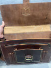 Leather Briefcase, Brown, Shoulder Straps