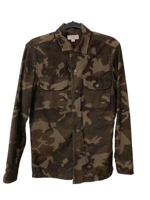 J.Crew Wallace & Barnes Corduroy Camp Collar Shirt - Camo SIZE XS - Image 1 of 4