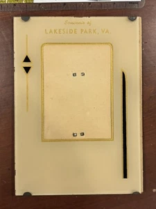 Vintage Souvenir LAKESIDE PARK VIRGINIA Art Deco Glass Picture Frame 5x7 #3 - Picture 1 of 4