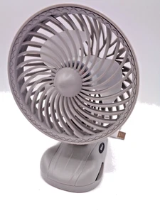 New 6 Inch Clip On or Desk Top 3 Speed Fan with USB Power Cord - Gray - Picture 1 of 10