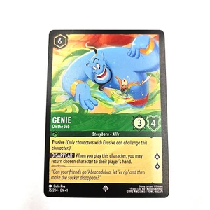 Disney Lorcana - Genie - On The Job - 75/204 EN 1 - Super Rare - Foto 1 di 2