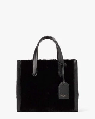 Kate Spade Manhattan Black Faux-fur Small Tote K5501 - Image 1 of 4