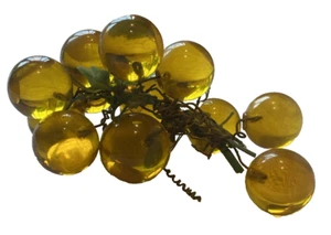 Lucite Acrylic Grape Cluster Amber with Vintage 1960 Mid-Century Modern - Picture 1 of 14