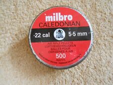 Vintage Collectable Milbro Caledonian .22 Pellets in Tin pretty full up, display