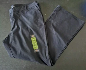 Pantalone da lavoro Dickies nero flex twill 22 R donna nuovo taglio stivaletto slim fit - Foto 1 di 10