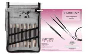 Knitter's Pride Karbonz Aguja Circular Intercambiable Midi Set #110602 - Imagen 1 de 1