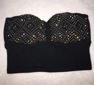 pink victorias secret Bra Top bandeau black small - Picture 1 of 3