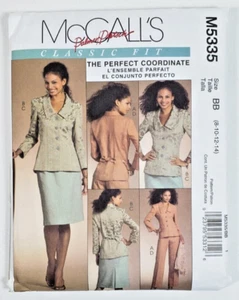 Tuta separata McCall's 5335 modello cucito carriera manca taglie 8-14 nuova mai tagliata - Foto 1 di 3