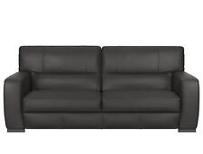 ScS Lucca Verona Black Self Stitch Leather & Wenge 4 Seater Sofa RRP £1899.99