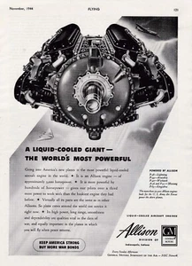 Pubblicità motore aereo Allison 1944 23/10/2024c - Foto 1 di 1