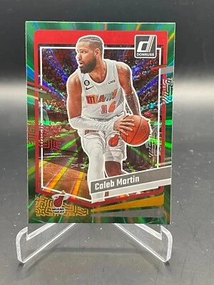 2023-24 Donruss Basketball Caleb Martin Green Holo Laser Parallel #182 Heat - Image 1 of 4