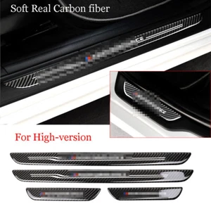 Real Carbon Fiber Door Sill Plate Guard Cover Kit For BMW 3 Series E90 2005-2012 - Bild 1 von 12