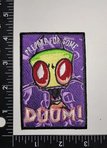 Invader Zim Invader Figurines of Doom S1 Iron On Quality Patch fast ship w/Trk# Cover