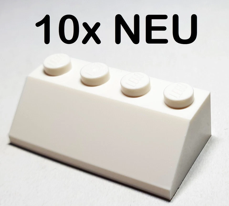 10x NEU LEGO® 3037 Slope 45 Grad 2x4 Schrägstein Dachstein, Weiß White #1