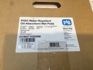 NEW PIG Water-Repellent Oil-Absorbent Mat Pads Medium-Weight 15”x20-100 ct. - Picture 1 of 3