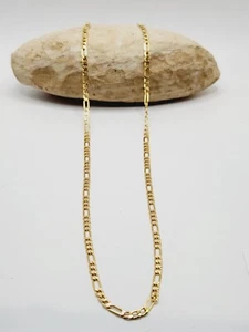 10K Gelbgold halbmassive Figaro Gliederkette 24 Zoll x 3,46 mm x 0,90 mm - Bild 1 von 6