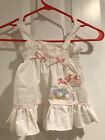 NEW Baby or Doll White Dress 18 Months ‘Beach Bear’ w/ Pink Bows