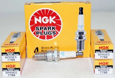 Set of 4 Genuine NGK 7788 Spark Plugs BPR9ES - Image 1 of 4