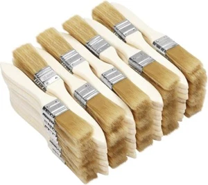 36pcs 1" Chip Paint Brush Wooden Handle DIY Art Varnishes Touchups Brushes AUS - Picture 1 of 18