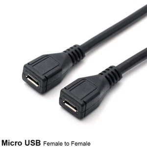 Micro USB Female To Female Extension Extender Data Sync Charging Cable AdapNWgo - Picture 1 of 4