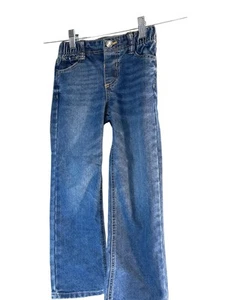 Old Navy Girls Jeans Straight Med Wash Snap Elastic Waist Size 5T - Picture 1 of 7