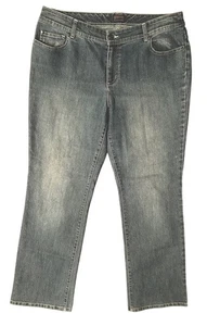 Additions By Chico’s Straight Leg Distressed Jeans Damen Gr. 3 (XL/16) Blau - Bild 1 von 7