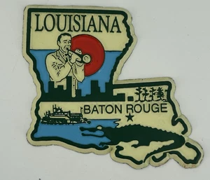 Vintage Louisiana Baton Rouge Refrigerator Souvenir Magnet - Picture 1 of 3