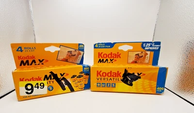 kodak max versatility 400 film  2 X 4 packs total 8 rolls expired 2004 - Image 1 of 4