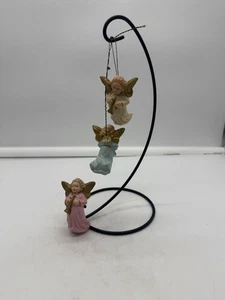 Vintage Set of Three Composite Angel Christmas Ornaments-AS IS - Picture 1 of 8